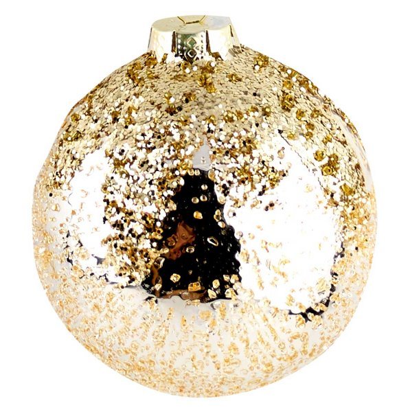 Χριστουγεννιάτικη Γυάλινη Μπάλα Χρυσή (10cm)